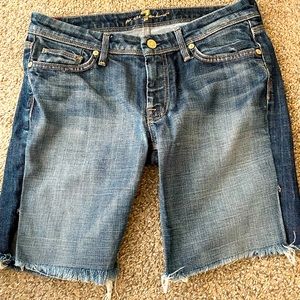7 for all man kind womens bermuda jeans shorts